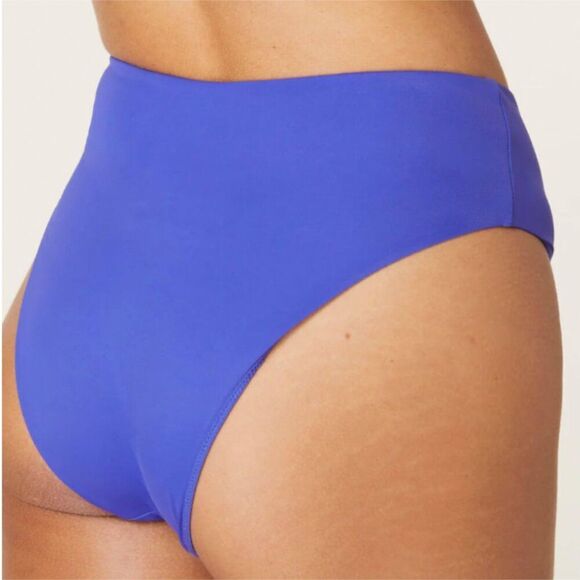 Andie Swim Bottoms Bikini The 90s High Waisted Lapis Purple Beach Vacation Solid - Picture 5 of 12